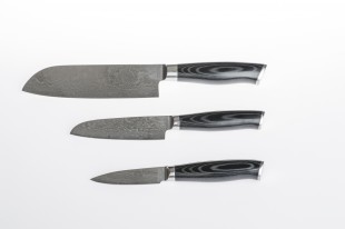 GladiatorsGuild G28B - Cuchillos de cocina profesionales hechos a medida de  acero de damasco, 6 piezas de cuchillos de cocina de chef profesional con